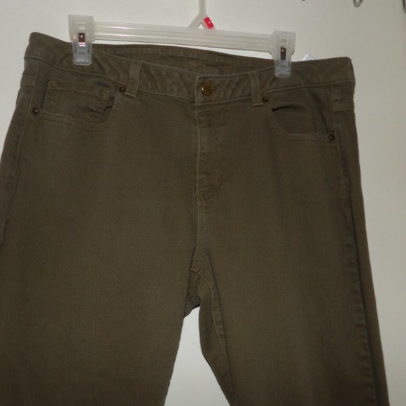 Micheal Micheal Kors Army Green Midrise Skinny Jeans Sz 12 - Picture 6 of 9